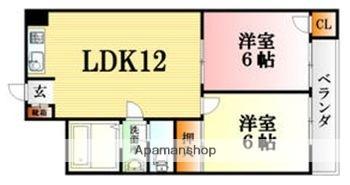 下井田マンション 705｜広島県広島市中区住吉町(賃貸マンション2LDK・7階・45.36㎡)の写真 その2