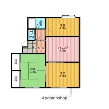 山口県岩国市青木町２丁目(賃貸アパート3DK・1階・55.00㎡)の写真 その2