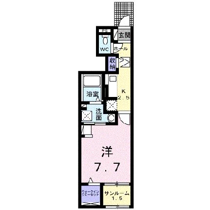 メゾン　マルシュ 102｜山口県山口市平井(賃貸アパート1K・1階・31.66㎡)の写真 その2