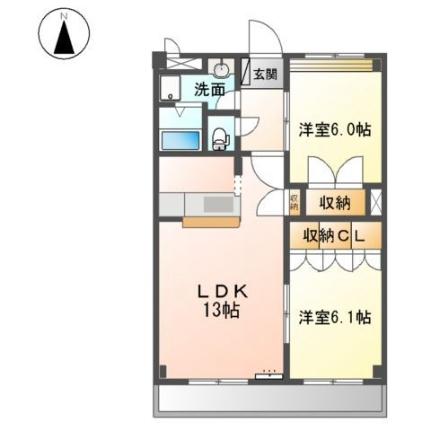 グレースヴィラ中吉野 302｜徳島県徳島市中吉野町３丁目(賃貸マンション2LDK・3階・57.85㎡)の写真 その2