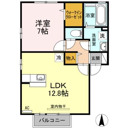 ウィルコート　Ａ棟 A201｜徳島県板野郡藍住町東中富字直道傍示(賃貸アパート1LDK・2階・47.90㎡)の写真 その2