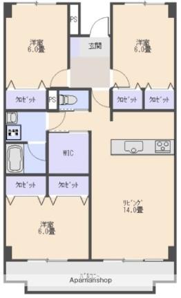 グランヴィアタニヤ 503｜徳島県鳴門市撫養町北浜字宮の東(賃貸マンション3LDK・5階・82.40㎡)の写真 その2