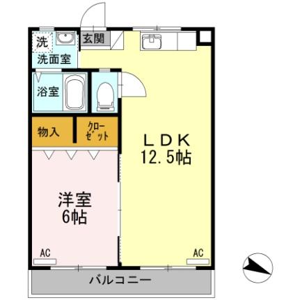 大石マンション 303｜徳島県徳島市北田宮２丁目(賃貸マンション1LDK・3階・43.32㎡)の写真 その2