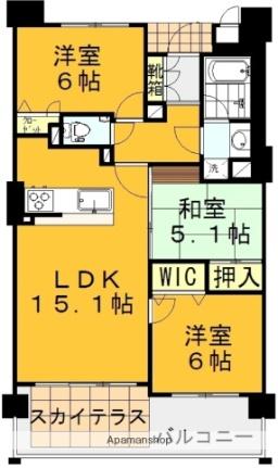 ロイヤルガーデン番町 602｜香川県高松市番町３丁目(賃貸マンション3LDK・6階・71.09㎡)の写真 その2