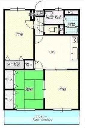 香川県高松市多肥下町(賃貸マンション3DK・1階・60.97㎡)の写真 その2