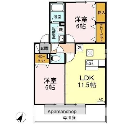 香川県高松市春日町（賃貸アパート2LDK・1階・53.73㎡） その2