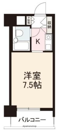 香川県高松市築地町(賃貸マンション1K・2階・20.79㎡)の写真 その2