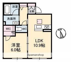 香川県高松市林町(賃貸アパート1LDK・1階・42.28㎡)の写真 その2