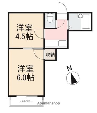 香川県高松市宮脇町２丁目(賃貸マンション2K・1階・23.89㎡)の写真 その2