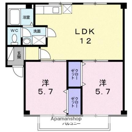 香川県高松市屋島西町(賃貸アパート2LDK・2階・50.16㎡)の写真 その2