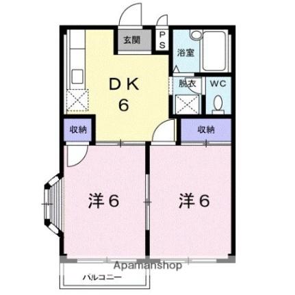 香川県高松市香西本町(賃貸アパート2DK・2階・39.19㎡)の写真 その2