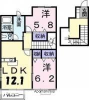 香川県木田郡三木町大字鹿伏（賃貸アパート2LDK・2階・65.64㎡） その2