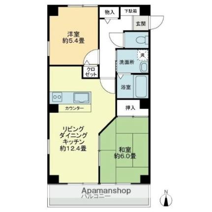 フォブールタウン成合Ｃ棟 C105｜香川県高松市成合町(賃貸アパート2LDK・1階・54.65㎡)の写真 その2