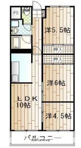 ハイマート屋島 1008｜香川県高松市屋島西町(賃貸マンション3LDK・10階・62.87㎡)の写真 その2