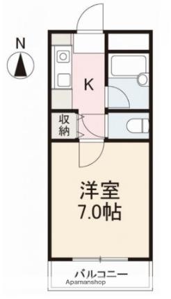 フィール2番館 306｜香川県高松市春日町(賃貸マンション1K・3階・21.12㎡)の写真 その2