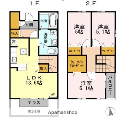 Ｊａｄｅ A ｜ 香川県高松市伏石町（賃貸アパート3LDK・1階・79.86㎡） その2