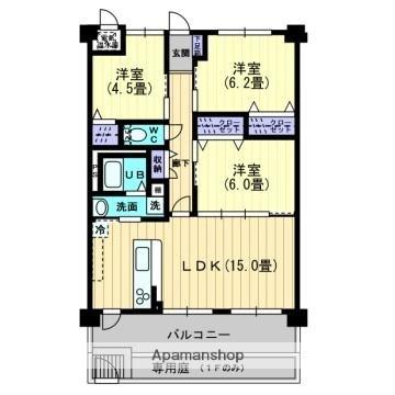 アルテミスガーデン 304｜香川県高松市三条町(賃貸マンション3LDK・3階・70.86㎡)の写真 その2