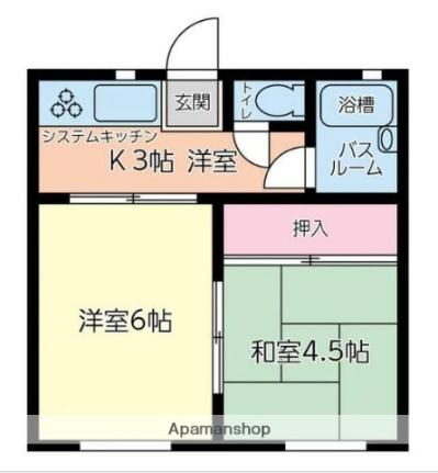 ピアパークI 105 ｜ 香川県高松市亀田南町（賃貸アパート2K・1階・29.81㎡） その2