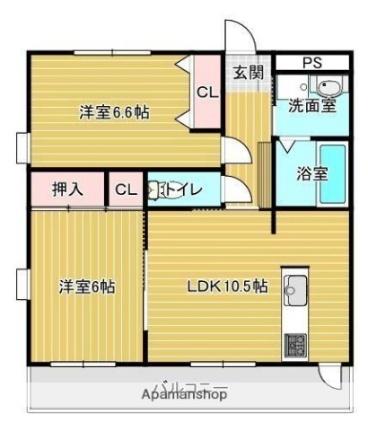 香川県高松市木太町(賃貸マンション2LDK・2階・54.16㎡)の写真 その2