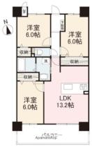 香川県高松市花園町１丁目（賃貸マンション3LDK・9階・62.91㎡） その2