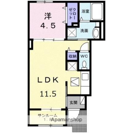 香川県高松市木太町(賃貸アパート1LDK・1階・40.03㎡)の写真 その2