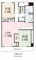 Ｃｒｅｓｔ　ＣｏｕｒｔＫ2 302 ｜ 香川県高松市伏石町（賃貸マンション2LDK・3階・66.00㎡） その2