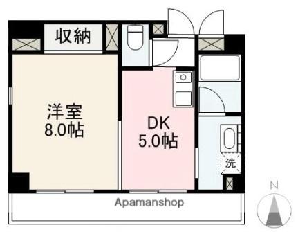 ＨＯＳＯＫＡＷＡ　ＢＵＩＬＤ 403｜香川県高松市春日町(賃貸マンション1DK・4階・35.00㎡)の写真 その2