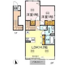 プランドール（六条町） 201 ｜ 香川県高松市六条町（賃貸アパート2LDK・2階・63.63㎡） その2