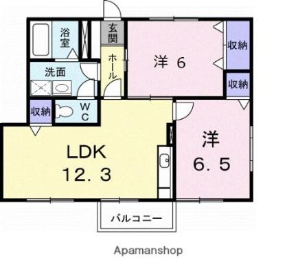 エスポワールＨＡＴＡ　II 101｜香川県高松市太田下町(賃貸アパート2LDK・1階・57.16㎡)の写真 その2