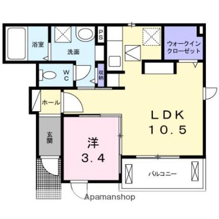 グランデ　シーナIII 103｜香川県高松市上天神町(賃貸アパート1LDK・1階・36.41㎡)の写真 その2