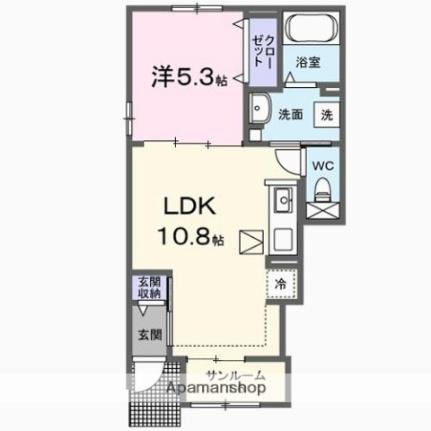 クラール勅使イーストＢ 101｜香川県高松市勅使町(賃貸アパート1LDK・1階・40.02㎡)の写真 その2