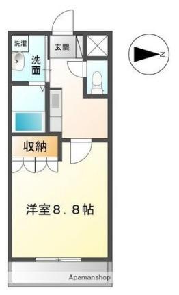 クレア 207｜香川県高松市林町(賃貸アパート1K・2階・30.00㎡)の写真 その2