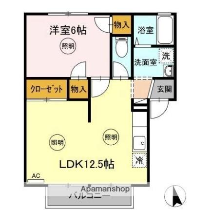 ファミール木村 101 ｜ 香川県高松市屋島西町（賃貸アパート1LDK・1階・42.63㎡） その2