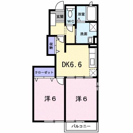 メゾン・ポポラーレＢ 101｜香川県三豊市三野町下高瀬(賃貸アパート2DK・1階・44.67㎡)の写真 その2