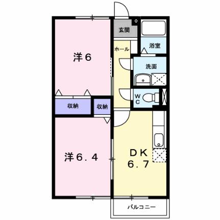 ニューエルディム大樹　Ａ 103｜香川県坂出市西大浜北４丁目(賃貸アパート2DK・1階・46.13㎡)の写真 その2