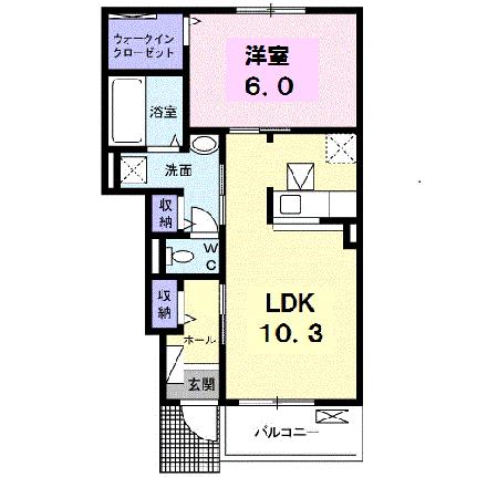 グラディート 102｜香川県観音寺市出作町(賃貸アパート1LDK・1階・44.21㎡)の写真 その2