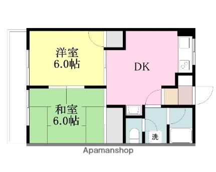 松山南ハイツ 206｜愛媛県松山市西石井６丁目(賃貸マンション2DK・2階・44.82㎡)の写真 その2