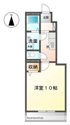 プランドールたちばな 103｜愛媛県松山市立花１丁目(賃貸アパート1K・1階・31.57㎡)の写真 その2