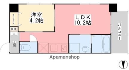 ルスト味酒町 803｜愛媛県松山市味酒町２丁目(賃貸マンション1LDK・8階・34.44㎡)の写真 その2