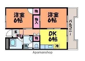 愛媛県松山市中央１丁目(賃貸マンション2DK・2階・37.95㎡)の写真 その2