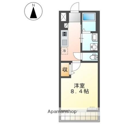 愛媛県松山市小坂５丁目（賃貸アパート1K・1階・29.75㎡） その2