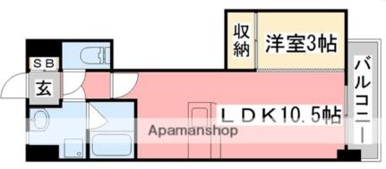 カサグランデリバーサイドI  ｜ 愛媛県松山市日の出町（賃貸マンション1LDK・5階・33.80㎡） その2