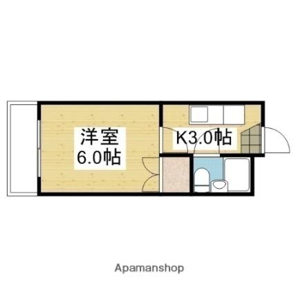 コーポ西谷  ｜ 愛媛県松山市南町２丁目（賃貸マンション1K・3階・17.40㎡） その2