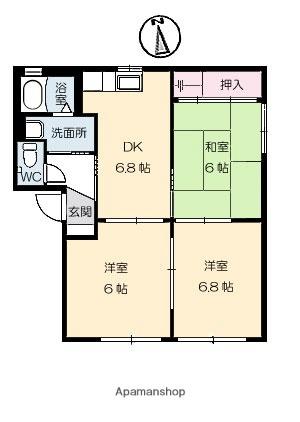 バリュージュＭ・Ｍ ｜愛媛県松山市森松町(賃貸アパート3DK・1階・54.07㎡)の写真 その2