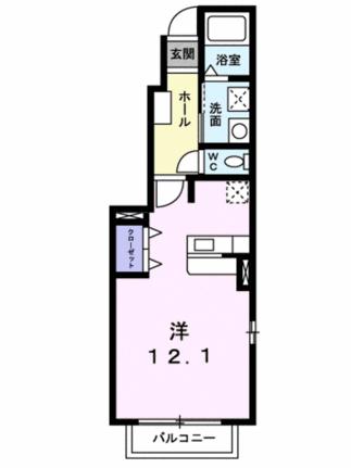 フルール　Ｂ 101｜愛媛県松山市石手白石(賃貸アパート1R・1階・32.90㎡)の写真 その2