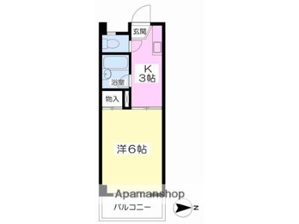 ＫＴハイツ ｜愛媛県松山市清水町２丁目(賃貸マンション1K・3階・18.81㎡)の写真 その2