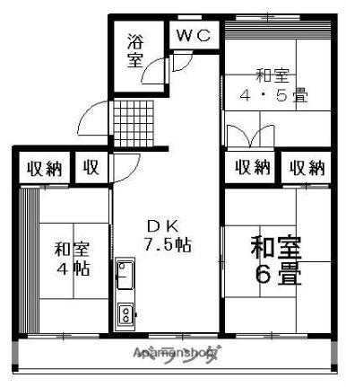 愛媛県松山市畑寺２丁目(賃貸マンション3DK・4階・48.00㎡)の写真 その2