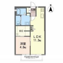 愛媛県東温市野田１丁目（賃貸アパート1LDK・2階・40.54㎡） その2