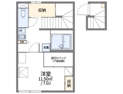 レオパレスボヌールＳ 202｜愛媛県松山市北吉田町(賃貸アパート1K・2階・26.08㎡)の写真 その2