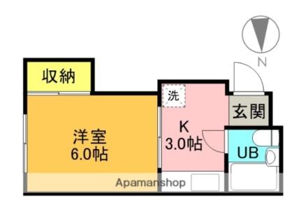 コーポ勝山 301｜愛媛県松山市清水町３丁目(賃貸マンション1K・3階・20.59㎡)の写真 その2